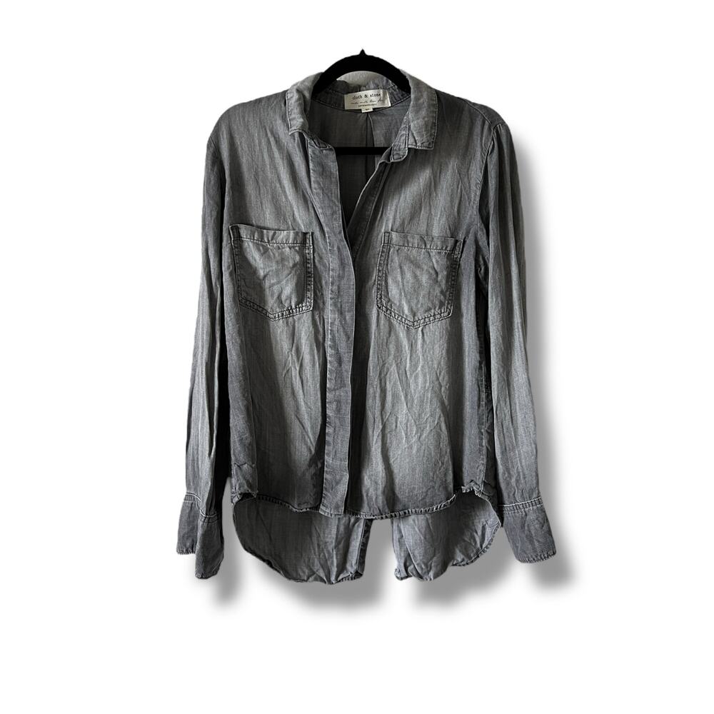cloth & stone for Anthropologie Gray Chambray Button Down